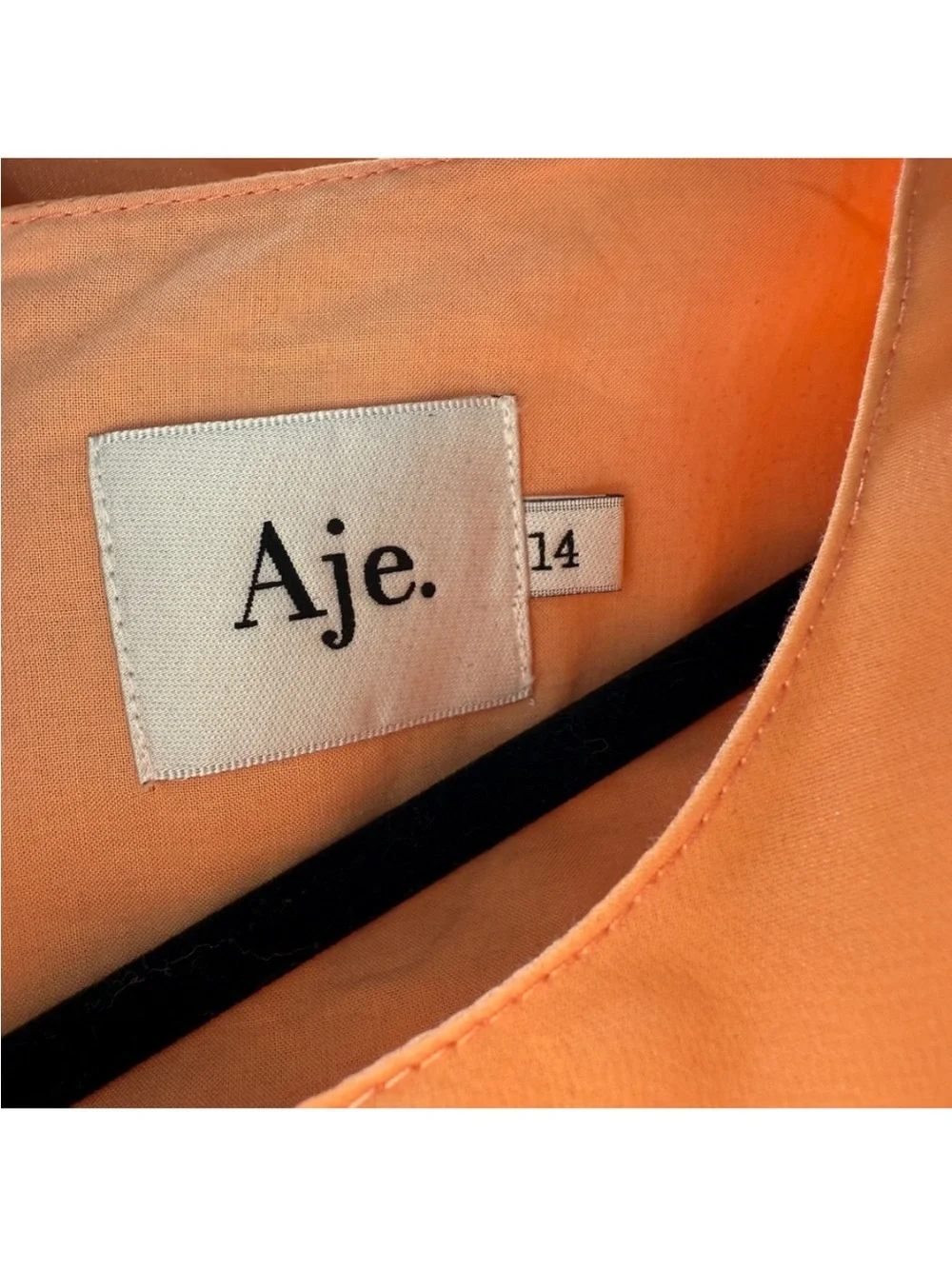 Aje Bright Orange Puff-Sleeve Kids Costume Dress